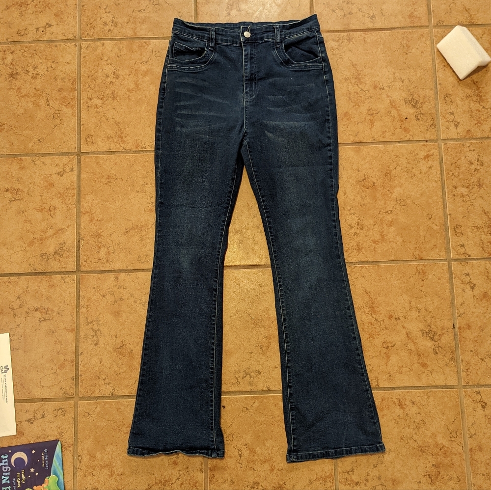 dark wash flare jeans